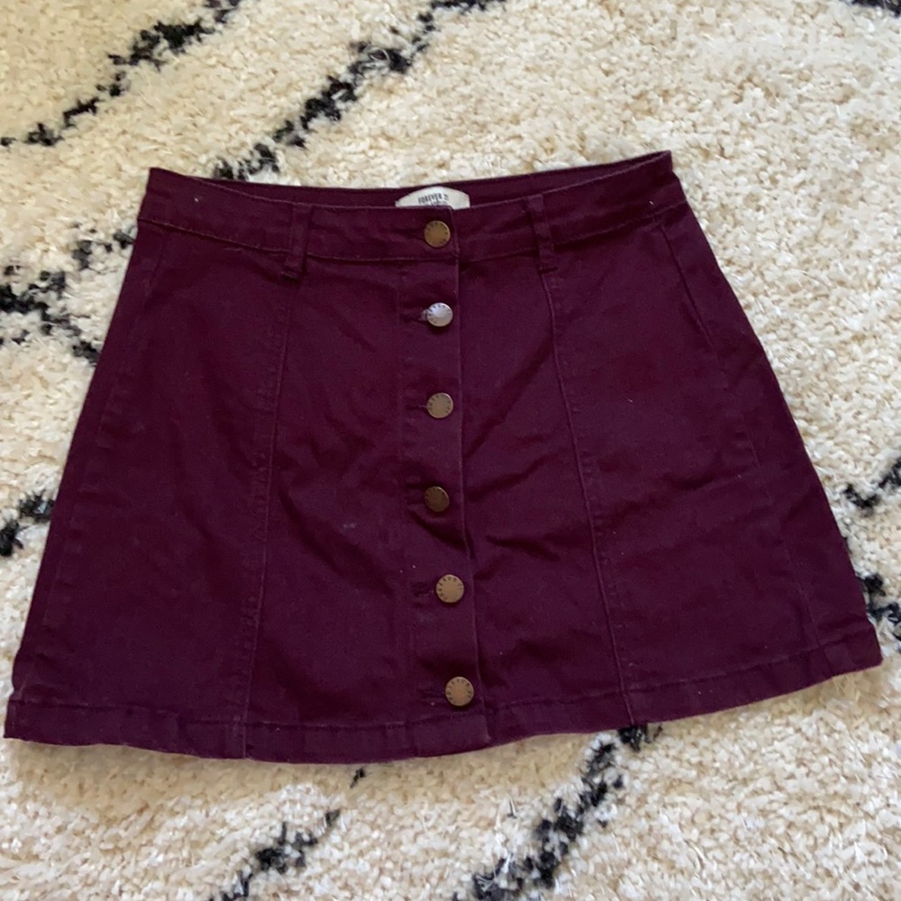 Burgundy skirt